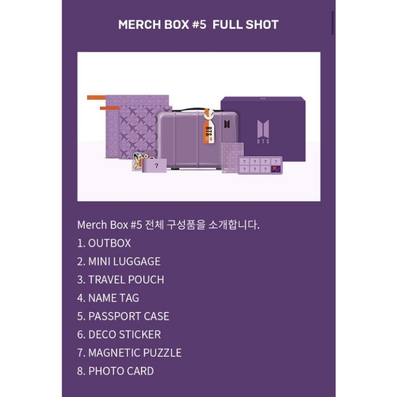 Sharing Merch Box #5 BTS