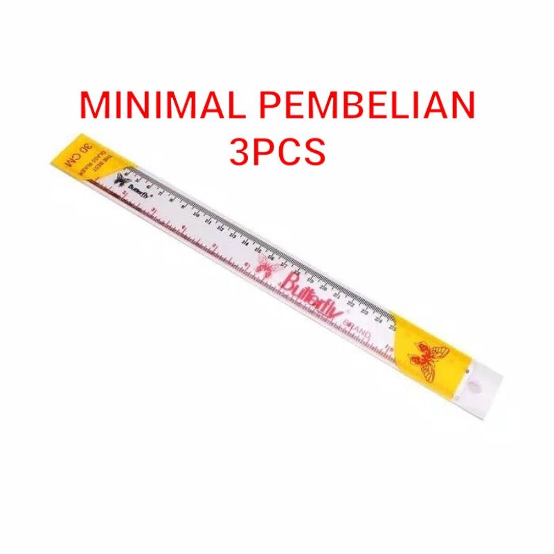 

Penggaris Butterfly 30cm 3pcs