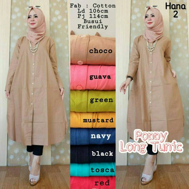 Poppy long tunic ori by hana