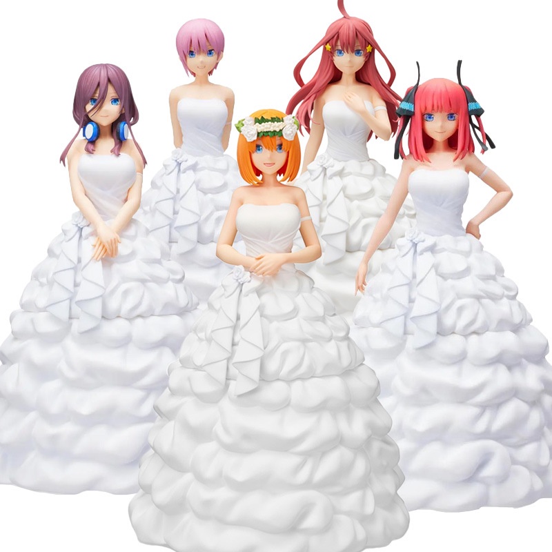 5pcs Action Figure Anime Pengantin Wanita Bahan PVC Untuk Dekorasi