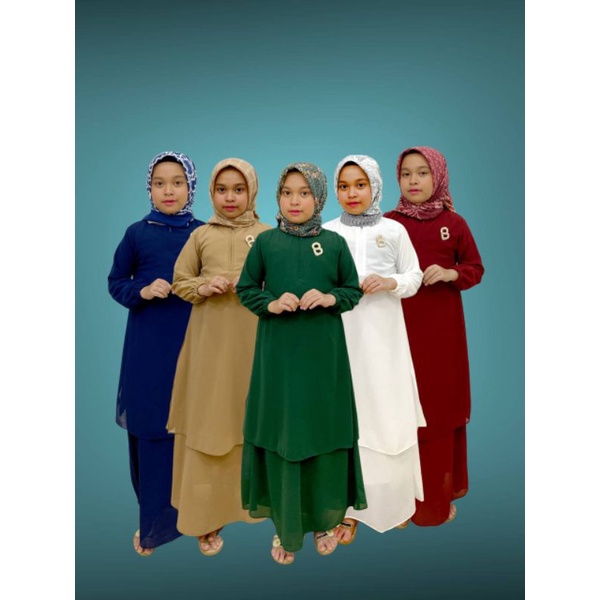 PB Prilly Busana - SURIA GAMIS ANAK  - GAMIS POLOS ANAK - MUSLIM - MEWAH