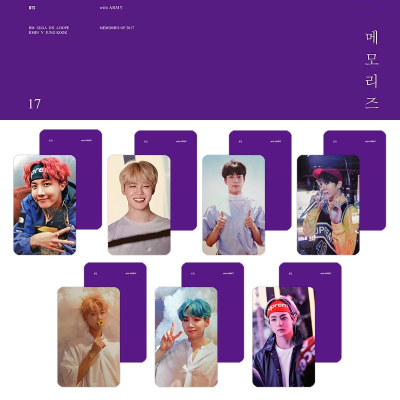 7pcs / set Kartu Memori BTS 2017-2020 Dengan our universe ARMY