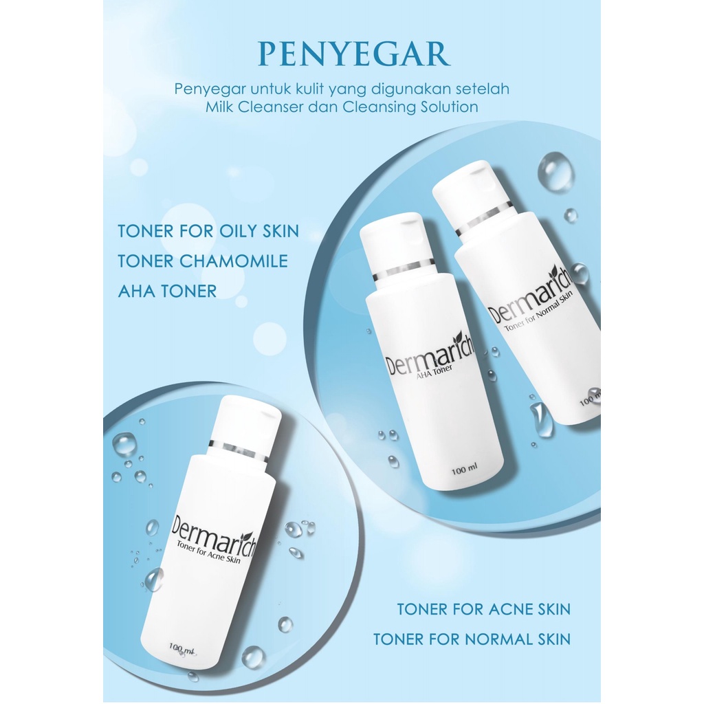 Dermarich Toner Acne AHA Toner Oily Dermarich HALAL MUI BPOM