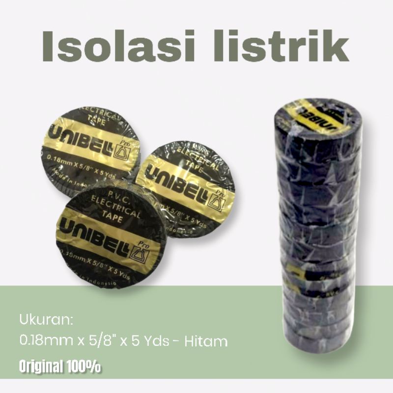 

Isolasi Listrik hitam Unibel/Solatip/Selotip original 100%