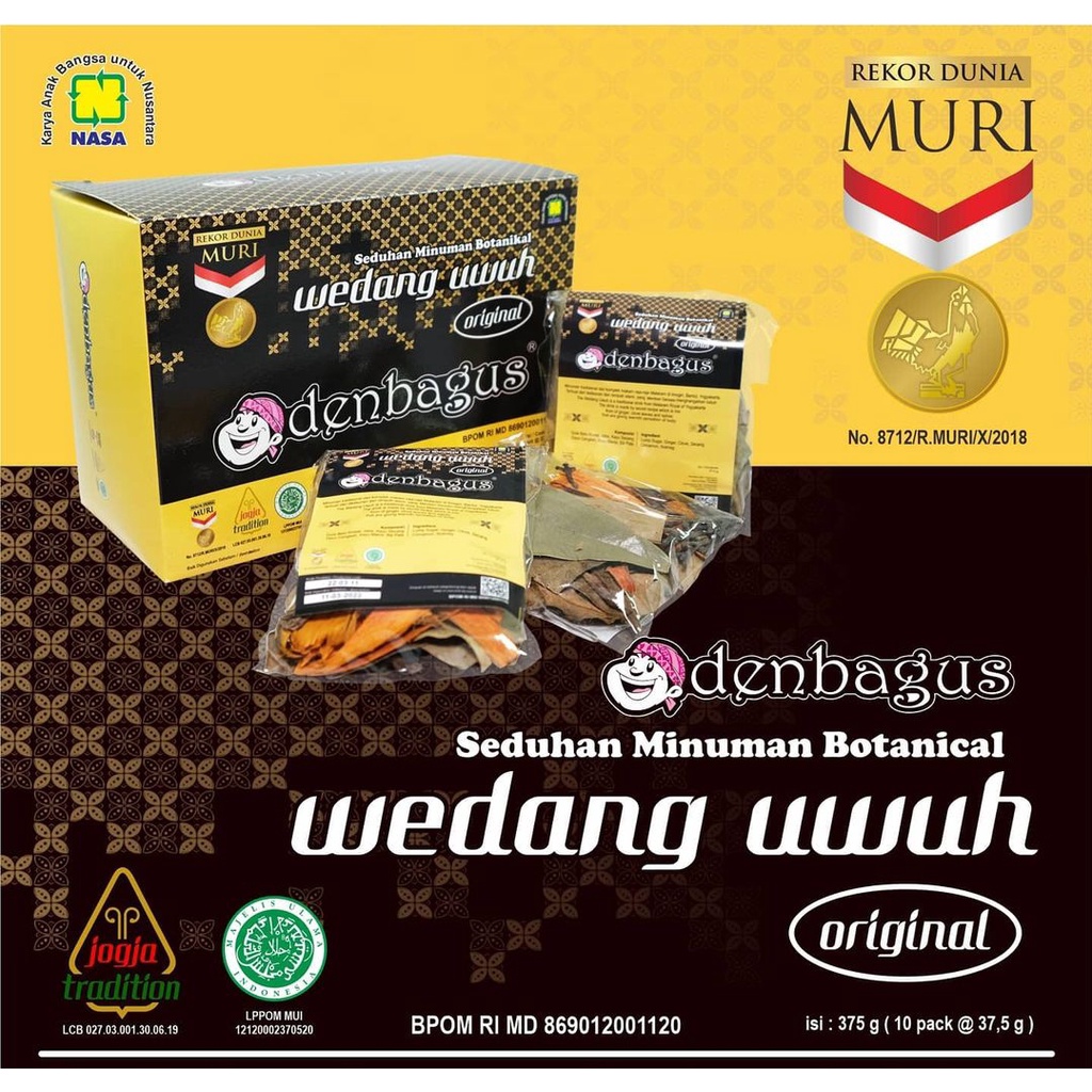 

Minuman Rempah Wedang Uwuh Den Bagus Original Asli Jogja 1 Pack isi 10 Sachet