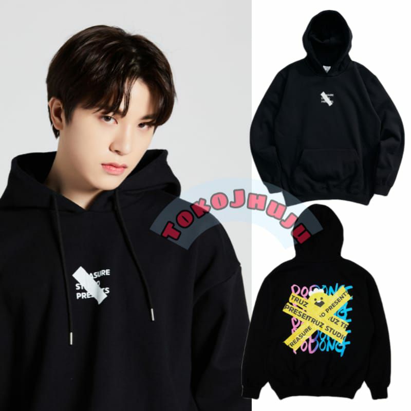 Jaket Hoodie Jumper Junghwan PODONG PRINT DTF sablon depan tengah + belakang