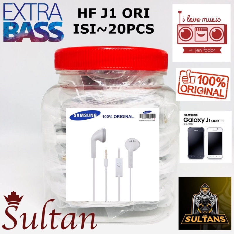 PERTOPLES ISI 20PCS HANDSFREE SAMSUNG J1 ORI TOPLES KUALITAS BAGUS PROMO SEN