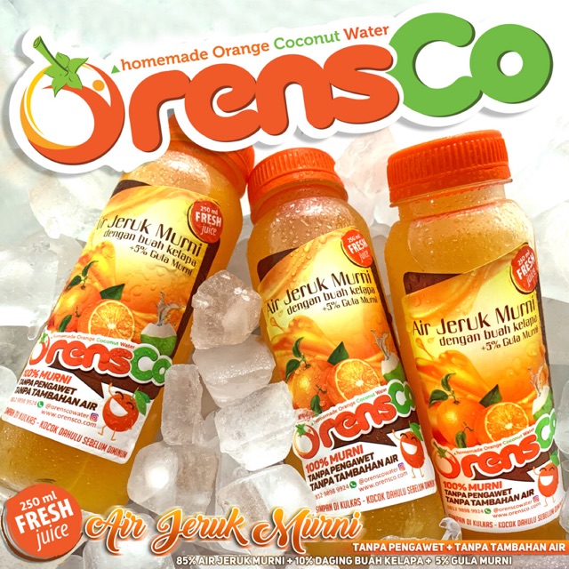 

Air Jeruk Murni dengan Buah Kelapa OrensCo Premium Quality