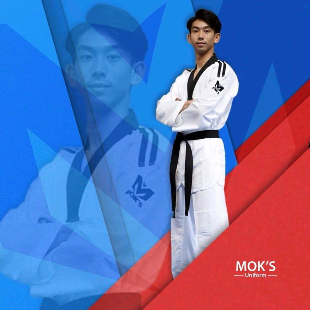 dobok moks super fighter kerah hitam dan poom taekwondo Flash Sale