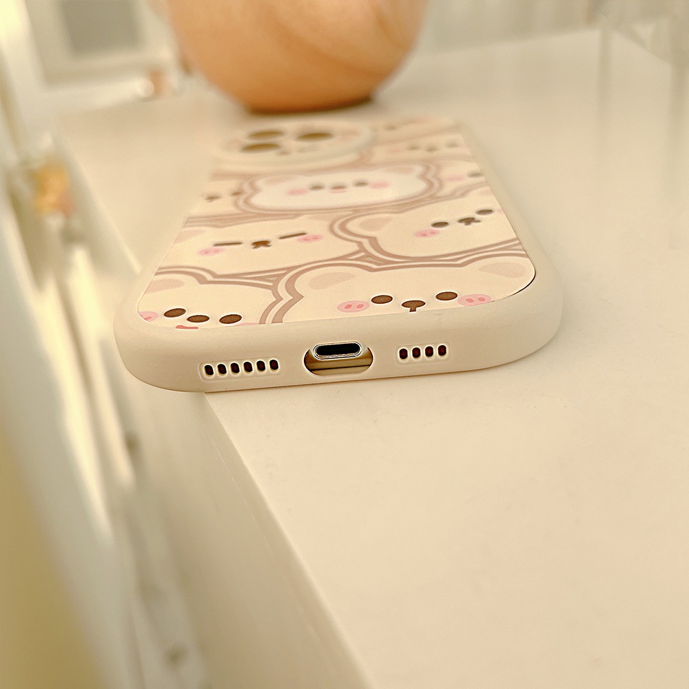 Soft Case Silikon Motif Kartun Beruang Untuk Iphone 13 XS XR 11 12 PRO MAX Mini