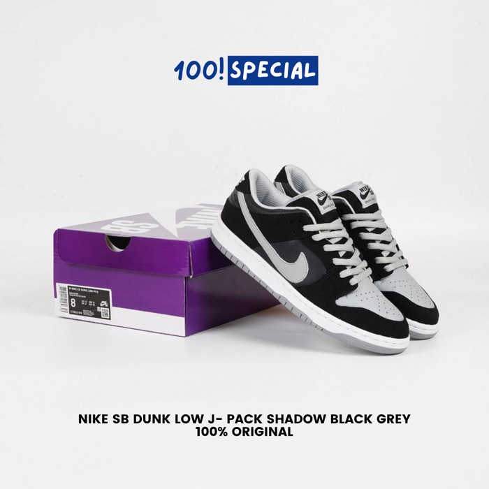 Unik Sepatu Nike SB Dunk Low J-Pack Shadow Black Grey BNIB Original - 39 Limited