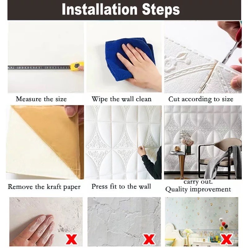 (READY STOCK) COD PROMO WALLPAPER WALLFOAM HARGA PABRIK TERMURAH 3D KUALITAS PROMO TERBAIK MOTIF FLOWER/ STICKER WALLPAPER WALLFOAM DINDING 3D RUANG TAMU KAMAR TERMURAH