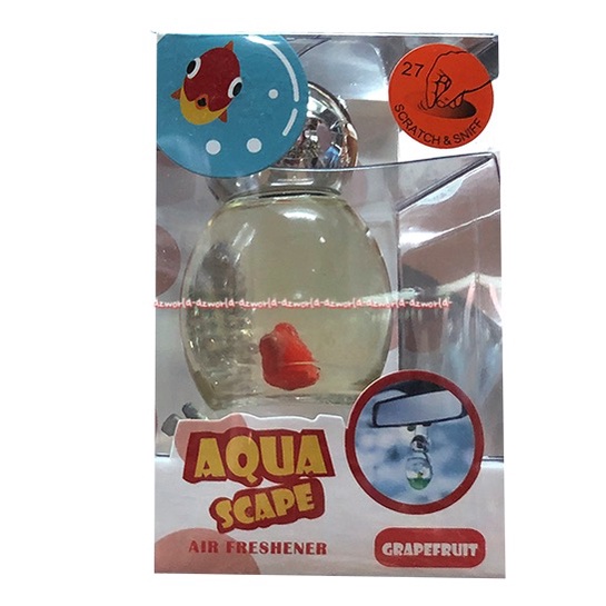 Aqua Scape Air Freshener Orange Grapefruit Pewangi Mobil Model Aquarium Bening Transparan Lucu Unik