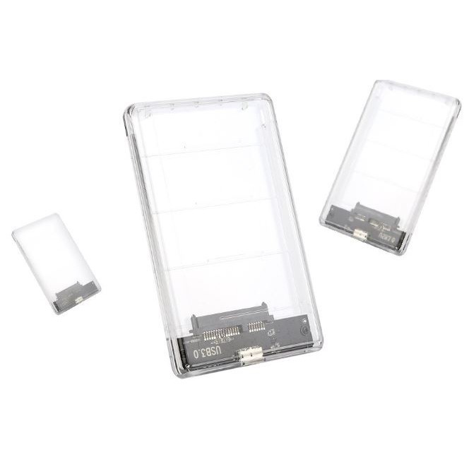 Case ssd hdd enclosure nyk 2.5 sata transparent usb 3.0 5gbps 2TB - Casing harddisk external transparan usb3.0