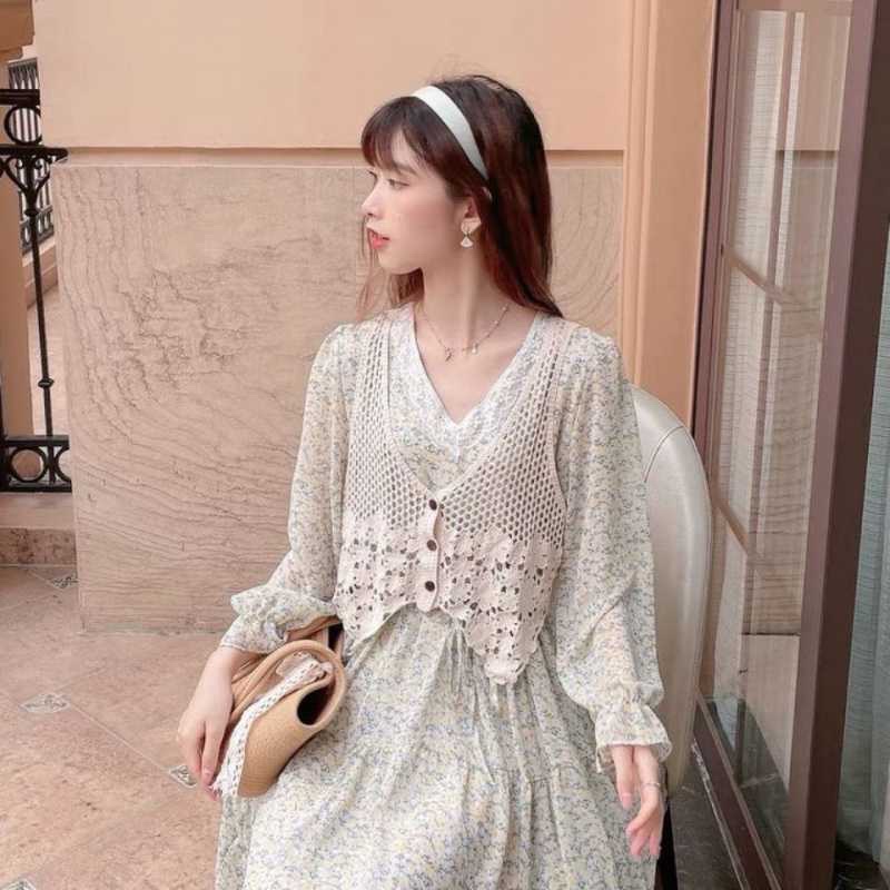 [ Retro Series ] Vest / Rompi Rajut Outer Rajut Crochet Wanita Premium