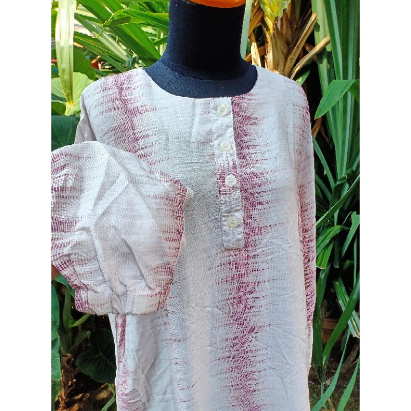 MOMI - Atasan Tunik Jumbo Motif TieDye Salur