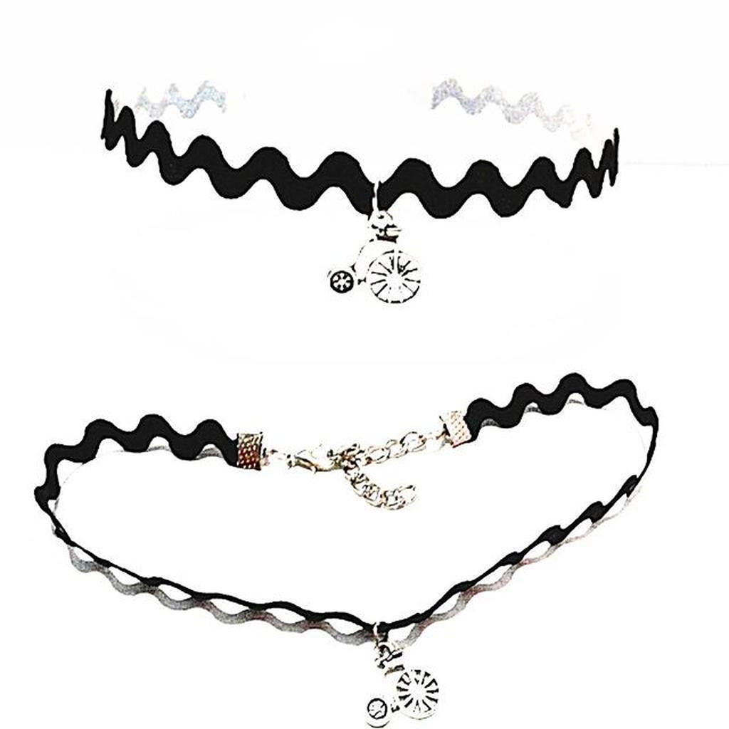 Zigzag Choker Necklace Silver Old Bicycle | Kalung Handmade