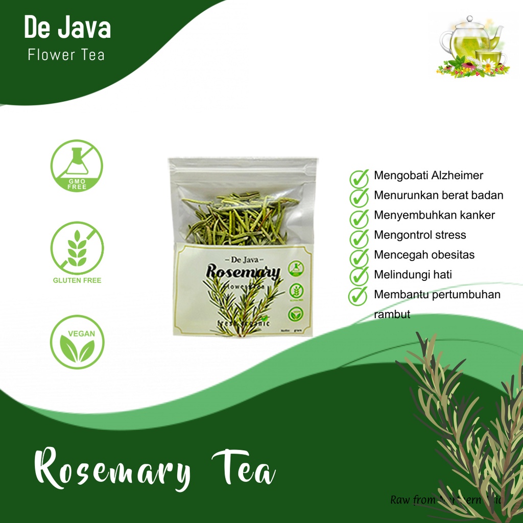

Teh Daun Rosemary Kering Dried Rosemary Leaves Tea 10 gr