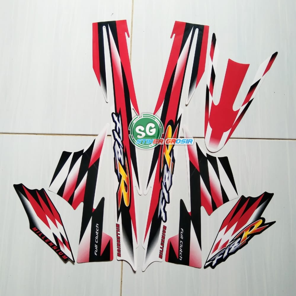 STIKER STRIPING LIS BODY F1ZR FIZ R MILENIUM PUTIH MERAH STANDAR