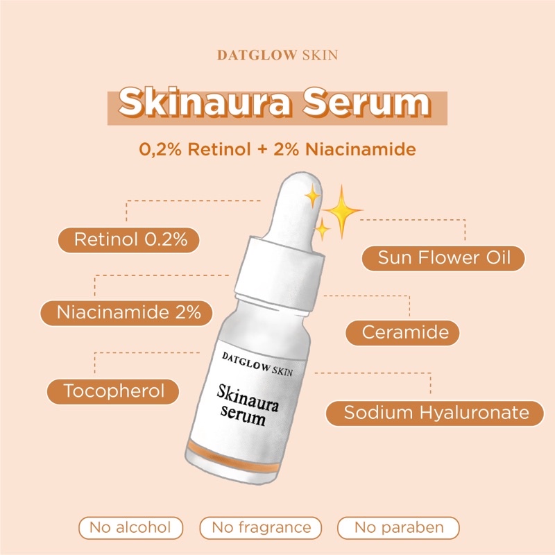 ✨Up Your Look✨ Skinaura serum niacinamide retinol Datglowskin datglow skin