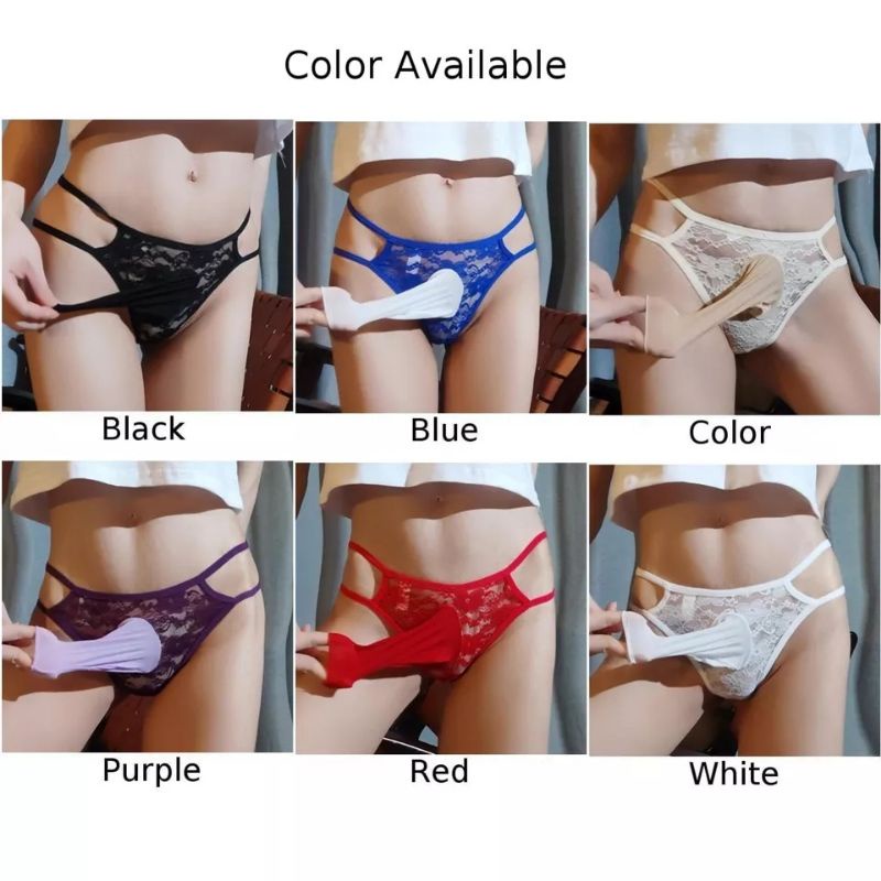 BRENDED PREMIUM KOREA gstring cd lace belalai pria gay