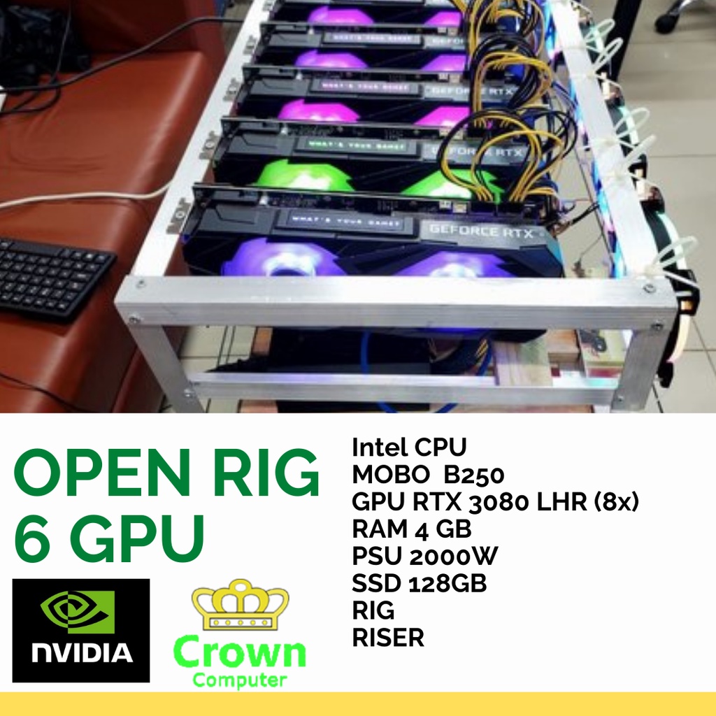 MINING RIG 8 GPU RTX 3080 LHR