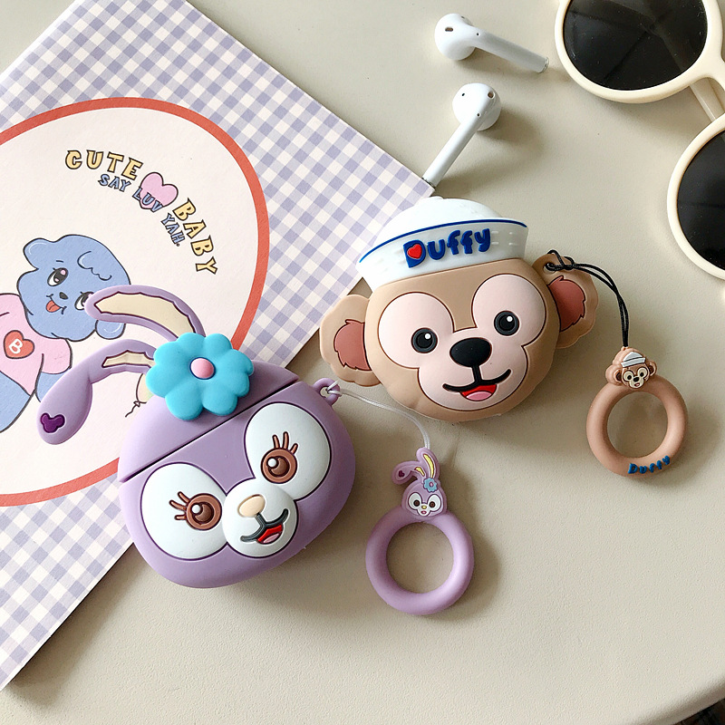 Soft Case Airpods 1 / 2 / Pro Apple Earphone Bluetooth Wireless Motif Duffy Bears Bahan Silikon