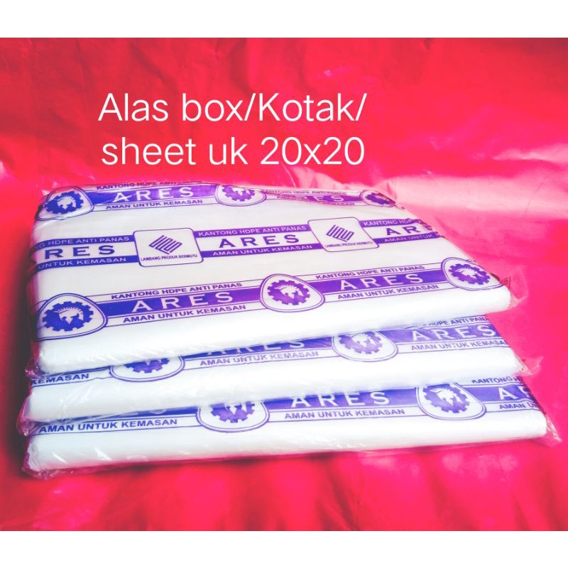 Plastik Anti Panas ,ukuran 20x20(alas box dll)