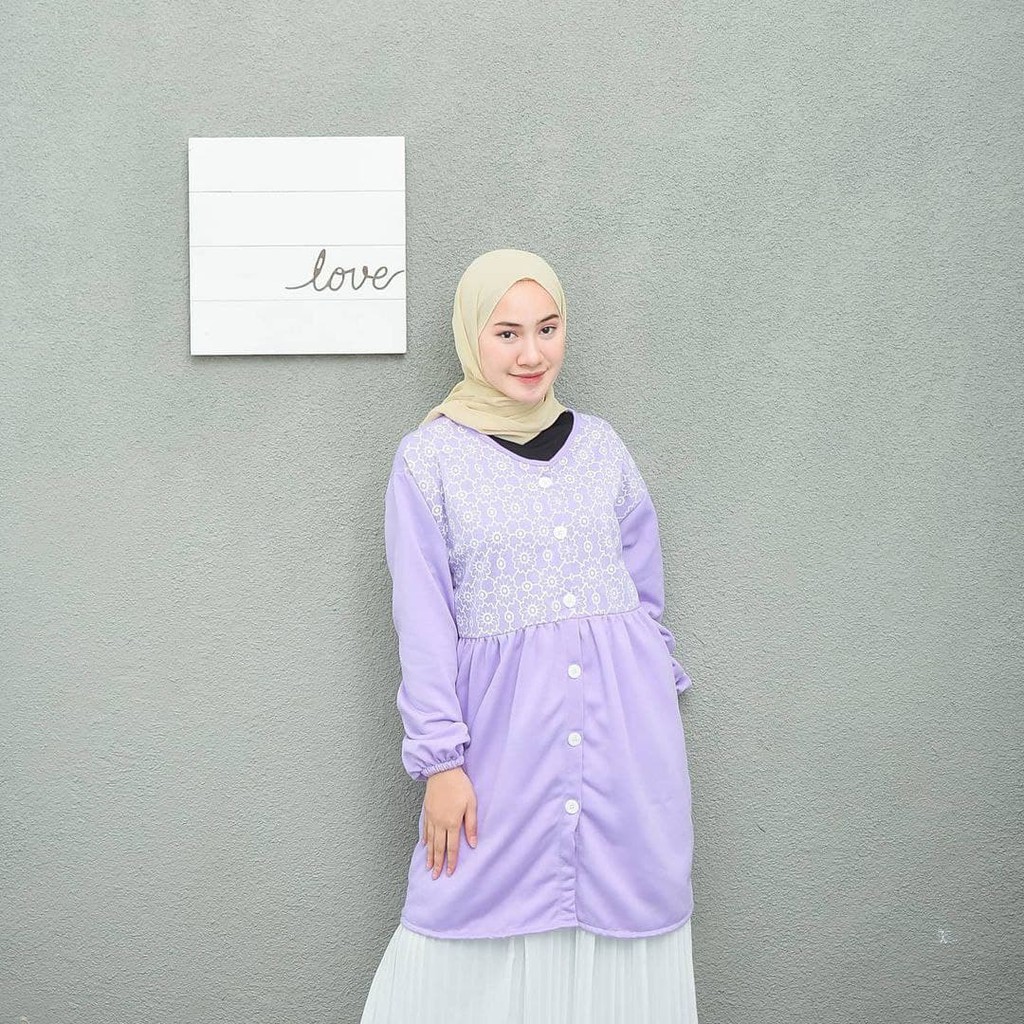 Nara Grosir - Aisyah Long Outer | Fashion Terkini | Sweater Termurah