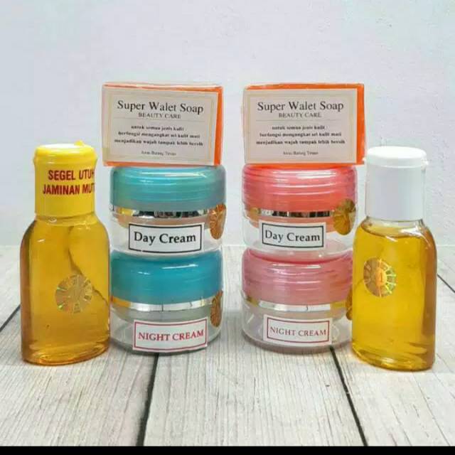 CREAM WALET POT BIRU / PINK ORIGINAL