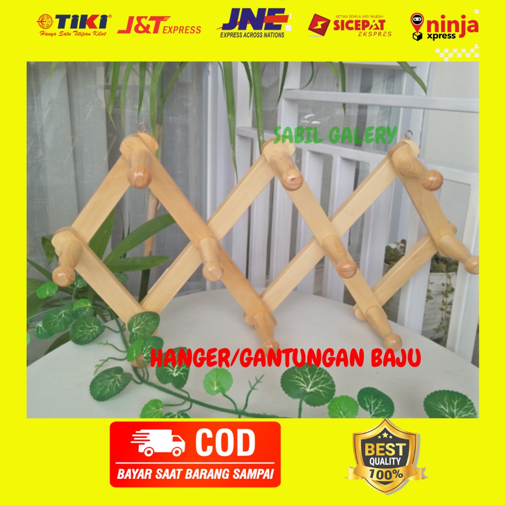 GANTUNGAN BAJU KAYU LIPAT/HANGER KAYU LIPAT