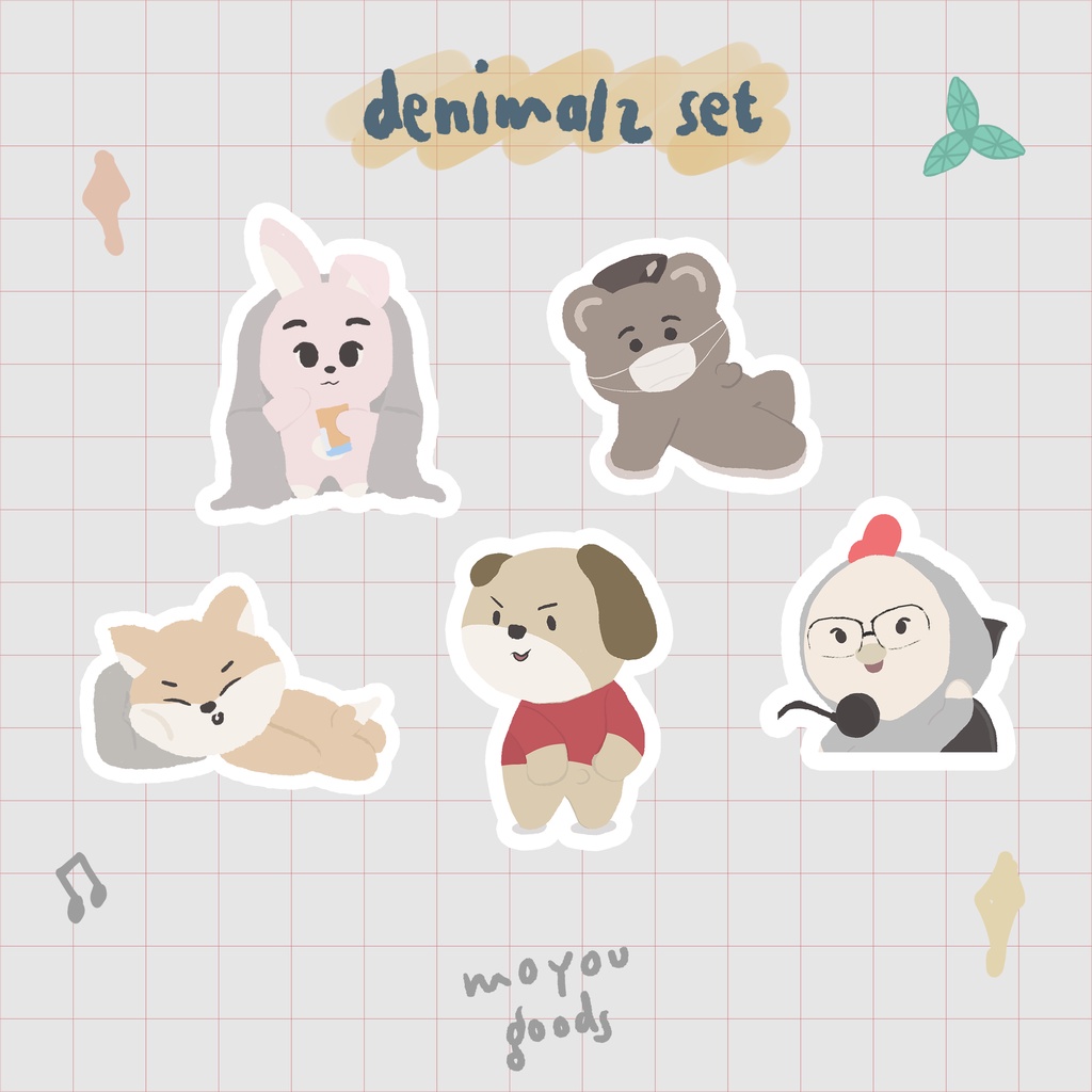 

Denimalz Set Stickers by Moyou Goods