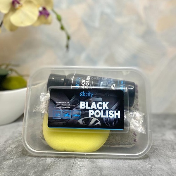 Daily Black Polish Pack Penghitam Body Dashboard Motor &amp; Mobil Premium