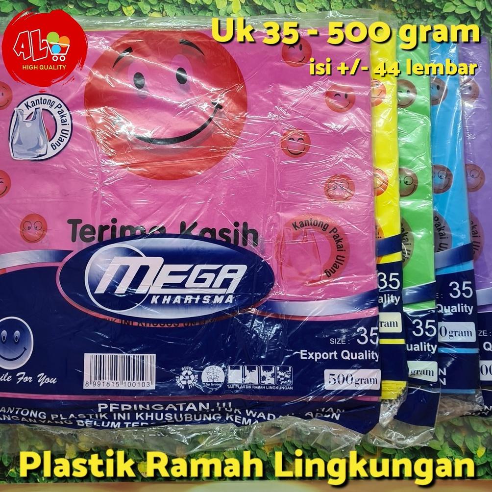 

Tas Kantong Plastik Kresek Ramah Lingkungan Smile Warna Warni Go Greenn