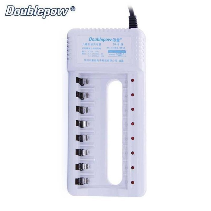 DOUBLEPOW Charger Baterai 8 slot for AA AAA Ni-MH Ni-CD - DP-B108