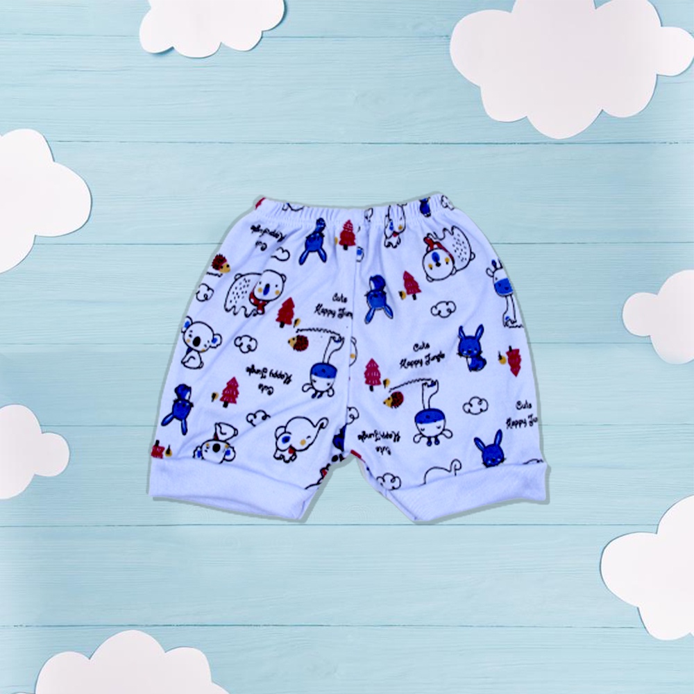 Baby set baju dan celana pendek motif lucu