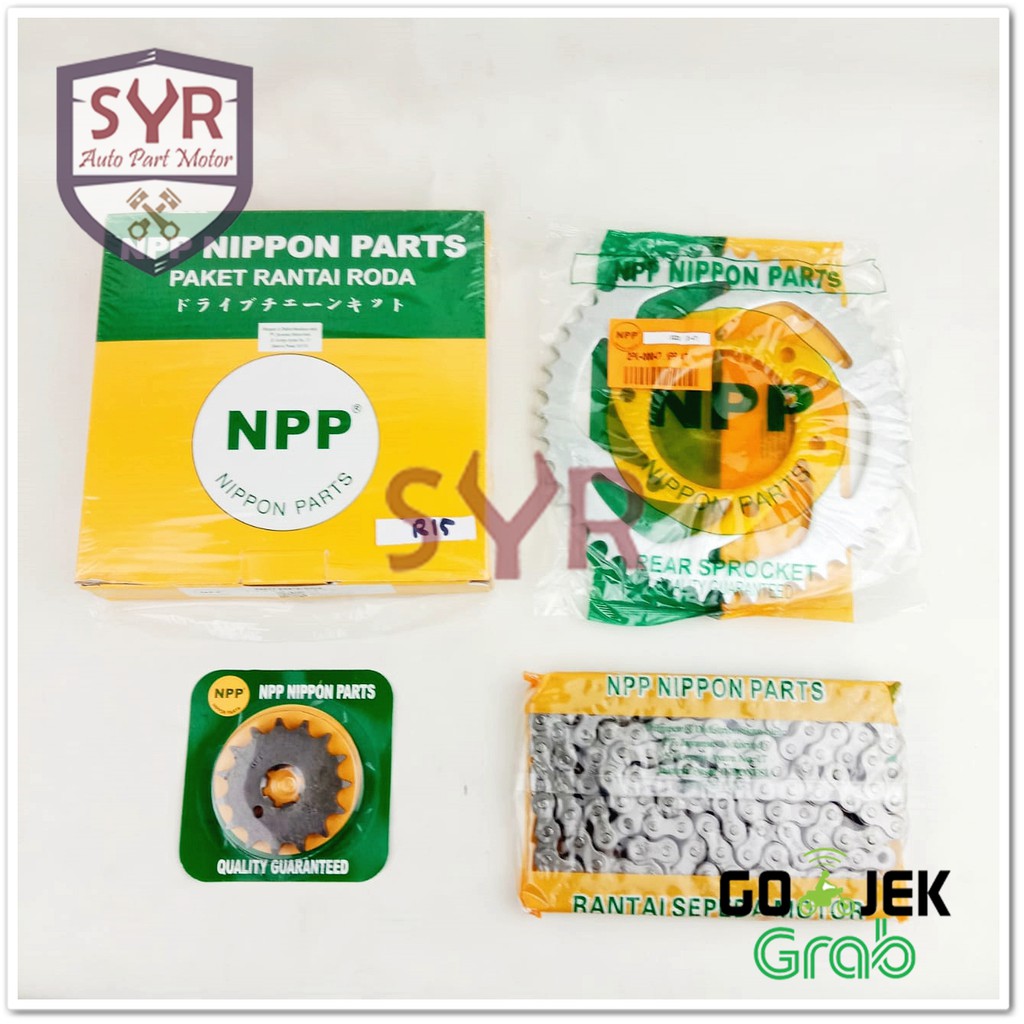 GEAR SET R15  RANTAI RODA NPP NIPPON PARTS