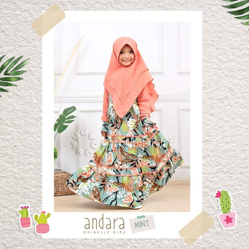 Set Gamis Khimar Anak Andara Oribelle