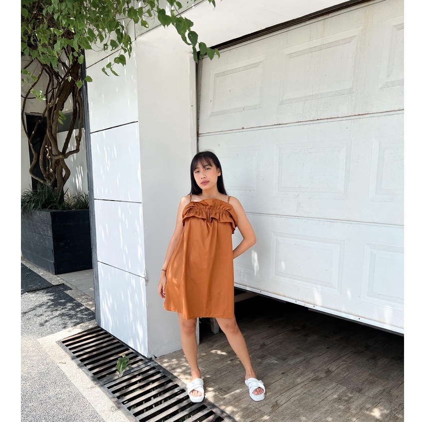 Jojy | Yuna Mini Ruffle Dress Korea - Ginger
