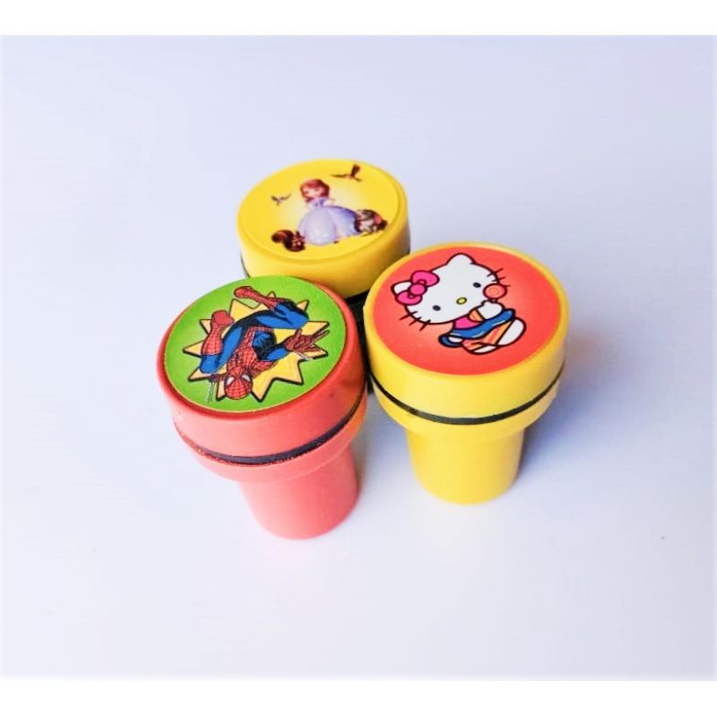 mainan stempel gambar karakter / cap cap an / mainan anak murah / mainan grosir