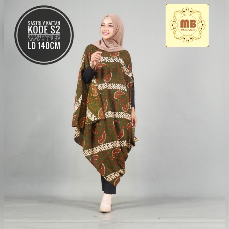kaftan batik kondangan terbaru katun ori kain jatuh all size