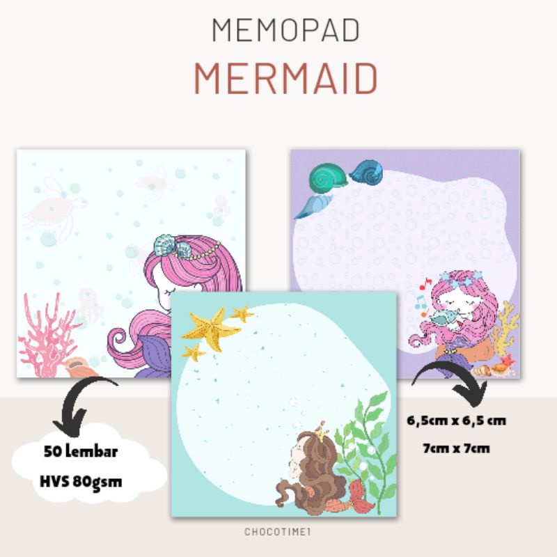

Memopad mermaid diary book