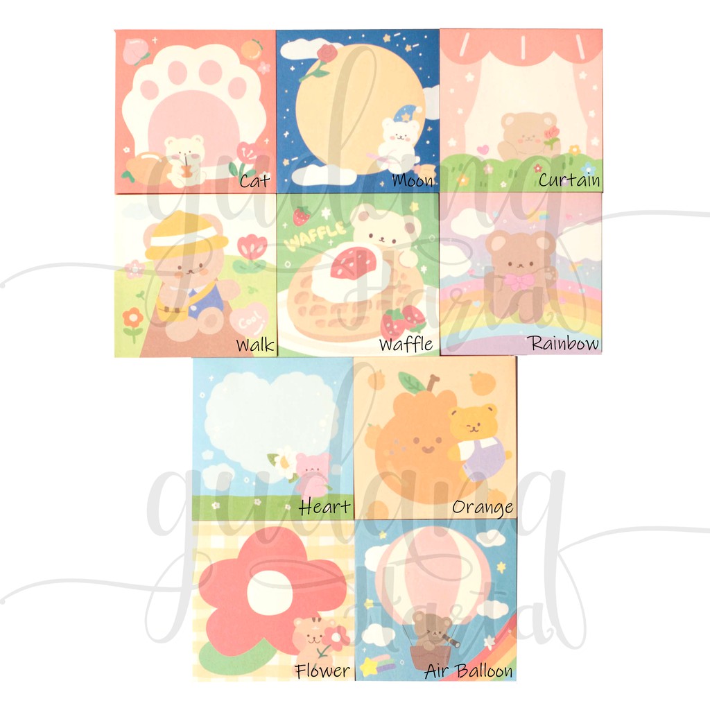 

Memo Beruang Waffle Series Mmeopad Bear Lucu DIY Scrapbook GH 301382