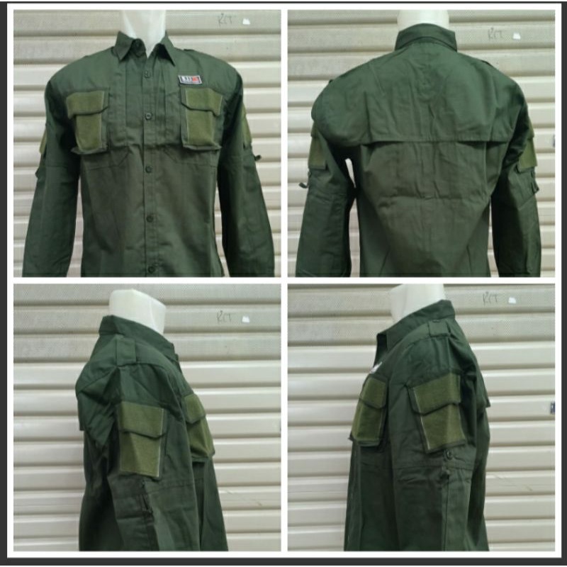 KEMEJA TAKTIKAL HIJAU ARMY