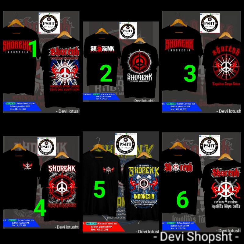 Baju shorenk Pilih variasi