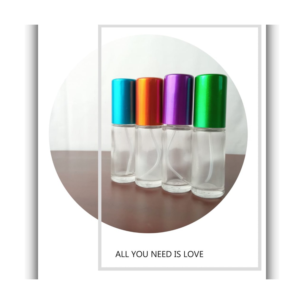 

BOTOL PARFUM SPRAY 15ML HM WARNA TUTUP DOVE PER 1 LUSIN