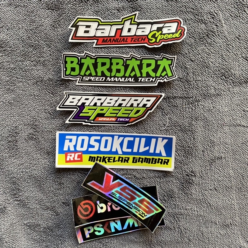 ⭐️⭐️⭐️⭐️⭐️ (COD) paket stiker BARBARA racing 4-5 biji realpict sperti di foto bahan glossy vynil ant