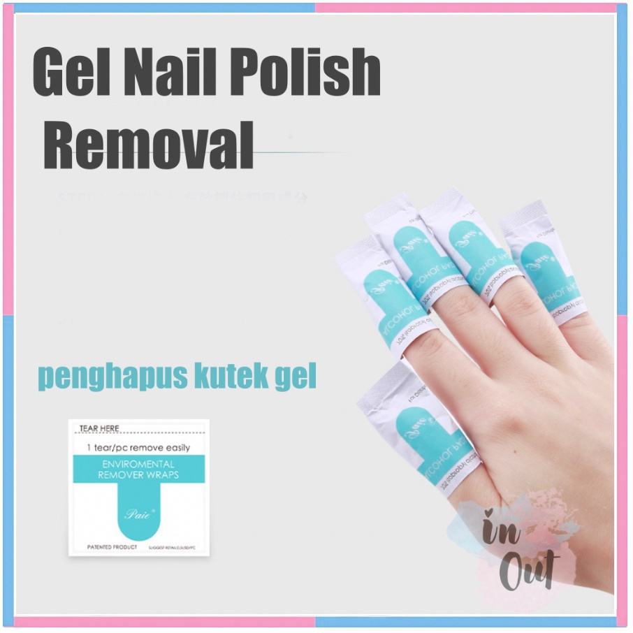 Wrap Penghapus Kutek UV Gel Nail Polish Remover / Cleainer Wipes Remover Wraps remover Gel Polish , Nail Art Cleaner KU011