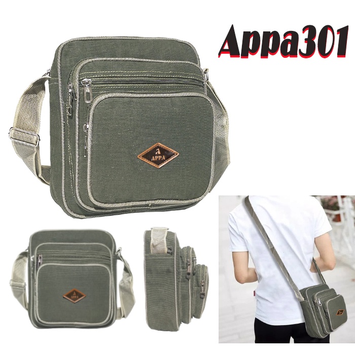 Tas BAEPACK Slempang Gaul Kanvas Vintage Classic Pria Wanita