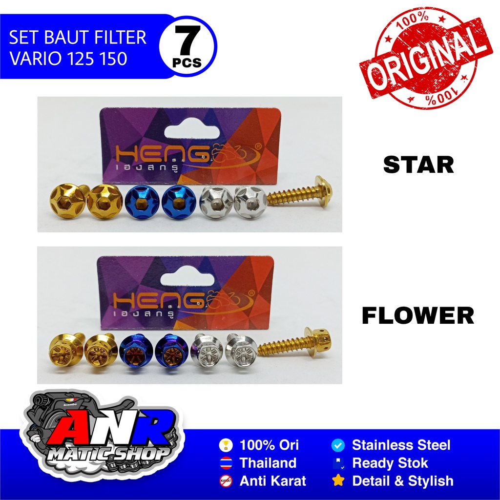 Baut Set Filter Vario 125 150 Old Lama New Probolt Stainless Heng Thailand